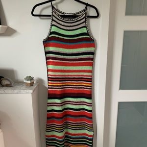 Zara knit colorful midi dress